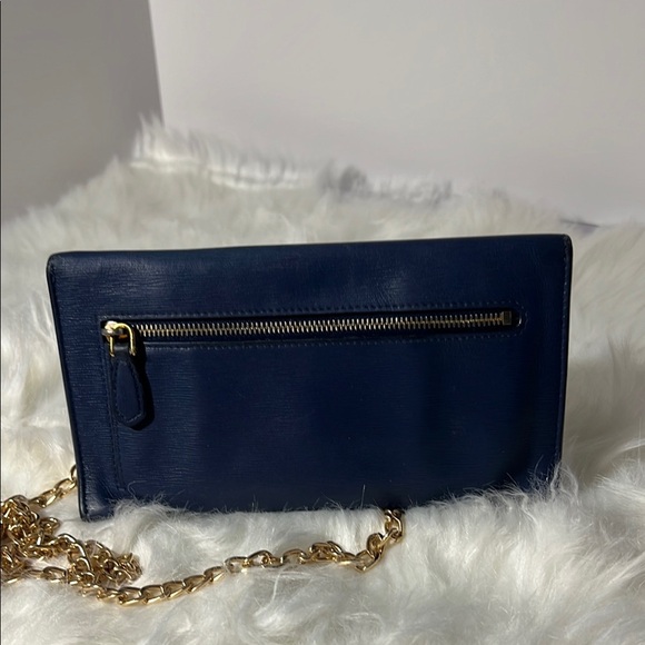 Prada Navy Blue Vitello Leather Envelope Bag P32 - Picture 2 of 14